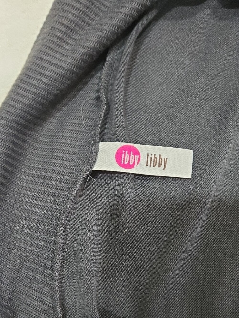 Charcoal Ribbed Shawl-Collar Jacket - Picture 8 of 8